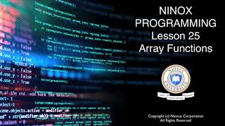 125 Programming Ninox  Array Functions [upl. by Philps]