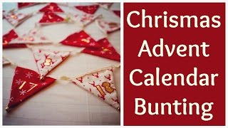 Sewing my Chistmas Bunting Advent Calendar [upl. by Holms20]