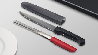 Joseph Joseph Duo™ Carve  Magnetic carving knife and fork set [upl. by Danieu522]