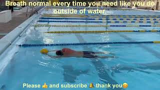 RELAXATION time using swimming freestyle leg Kick with ball [upl. by Tnilc]