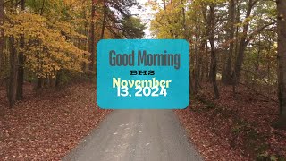 Barberton High School Morning Announcements for Wednesday November 13 2024 [upl. by Jelsma]