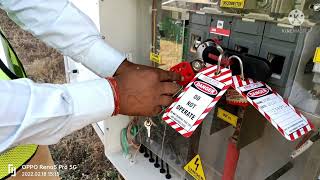 LOTO LOCKOUT TAGOUT procedure demonstration [upl. by Benioff]