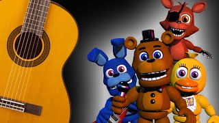 five nights at freddys  Song 1  Guitarra Fácil  Tutorial  Tabs  Cover [upl. by Ydisahc]