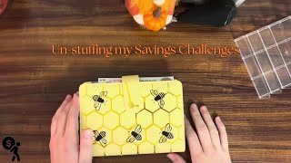 Unstuffing my Savings Challenge Binder Making another debt payment [upl. by Amian174]