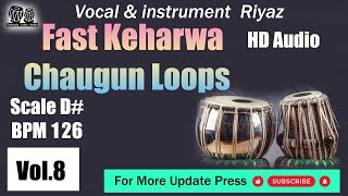 Chaugun Keharwa Fast Tabla Loops Scale D Taalmala Tabla Studio [upl. by Inalan]