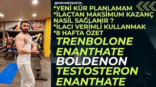 TRENBOLONE ENANTHATE BOLDENON TESTOSTERON ENANTHATE YENİ KÜR PLANLAMAM 8 HAFTALIK ÖZET [upl. by Acemahs]