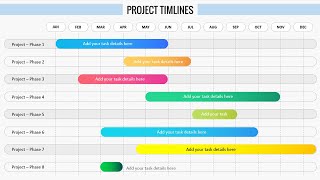 Easy to Use Project Timeline Slide in PowerPoint Tutorial No901 [upl. by Jacklyn]