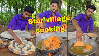 Bread 🍞 Pakoda Bread Bonda video Spicy Recipe Videos Star village cooking [upl. by Yelahc795]