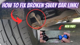 How to do sway bar link installation Fix broken stabiliser bar link Easy DIY [upl. by Millburn]