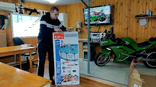 Бассейн Bestway Steel Pro Max 452м на 12м Распаковка и комплектация Цена качество [upl. by Herrington]