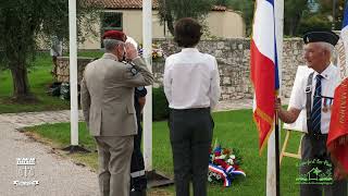 ROQUEFORT LES PINS  COMMEMORATIONS  DEPOT DE GERBES [upl. by Tremayne377]