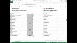 Excel  Vergelijken van twee lijsten in Excel [upl. by Ecaidnac318]