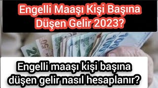 2023 Engelli Maaşı Kişi Başına Düşen Gelir Engelli maaşı kişi başına düşen gelir nasıl hesaplanır [upl. by Akemed]