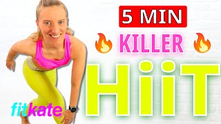 5 Min Killer Hiit Workout  No Rest No Repeat  No Equipment [upl. by Reilly485]