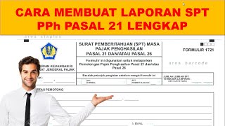 Cara membuat laporan pph 21 lengkap [upl. by Namilus]