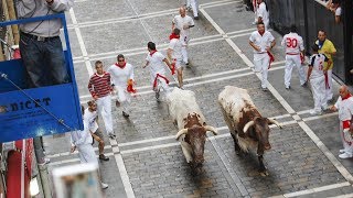 Pamplonas Running of the Bulls [upl. by Ynamad]