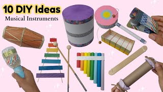 How to Make Fun Musical Instruments Using Everyday Materials  10 DIY Musical Instruments Ideas [upl. by Kcirednek195]