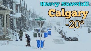 Snowfall and 20° Freezing cold in Calgary Alberta Canada 2024 Calgary snow Canada Alberta [upl. by Fortunato163]