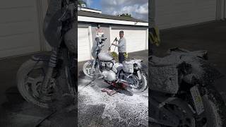 Street Bob received our mini detail  MUST WATCH 🔥 hd motorcycle harley moto fyp detailing [upl. by Netram]