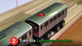 Munipals MTA R142 2 Train Via Lexington Ave Line At 110th Street  Subway Mini Clip Trainman6000 [upl. by Profant]