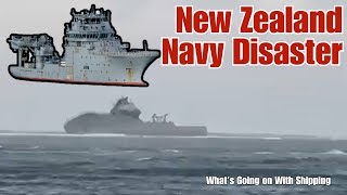 The Royal New Zealand Navys HMNZS Manawanui Grounded Then Sank Off the Coast of Samoa [upl. by Charis]