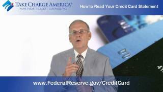 How to Read Your Credit Card Statement—Take Charge America [upl. by Enilaf]