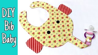 Bib Baby And Pacifier Holder  Hand Drawn Pattern Tutorial And Sewing [upl. by Katleen]