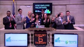 NYSE Employee Volunteers ring the NYSE Opening Bell [upl. by Aramac]