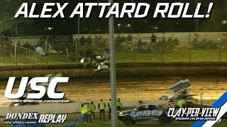 Sprintcars  Alex Attard Rollover  Toowoomba  28th Oct 2023  ClayPerView [upl. by Aliakam]