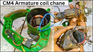 marble cutter armature coil change and repair machine repair  how to repair cm4 sa marble cutter [upl. by Vittoria208]