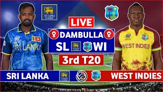 Sri Lanka vs West Indies 3rd T20 Live Scores  SL vs WI 3rd T20 Live Scores amp Commentary [upl. by Elrebmik]