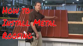 Installing Metal Roofing Panels [upl. by Arreip]