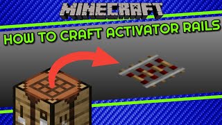 How to Craft Activator Rails in Minecraft [upl. by Anid301]