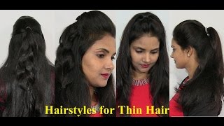 Natural Hairstyles for Thin Hair  Easy and Simple Thin Hair Styles [upl. by Aitnwahs]