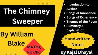 The Chimney Sweeper with Handwritten Notes panjabuniversity maenglish [upl. by Fleeta]