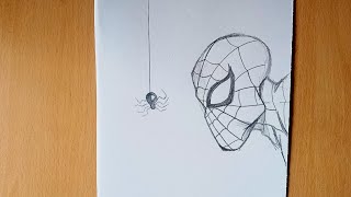 spider man drawing  how to draw spider man  easy step by step [upl. by Oswin4]