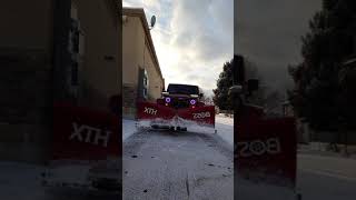 Jeep Wrangler plowing snow with a Boss HTX V Plow Shorts [upl. by Obla726]