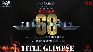 THALAPATHY 68  TITLE GLIMPSE Thalapathy Vijay  Venkat Prabhu  Yuvan Editing by VISHVA [upl. by Tansy]