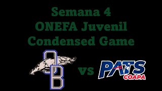 Semana 4 ONEFA Football juvenil Otoño 2024  Osos Blancos vs Pats [upl. by Yattirb]