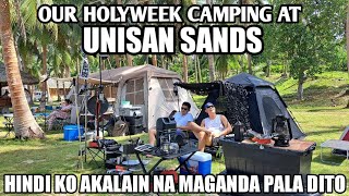 HOLYWEEK CAMPING AT UNISAN SANDS QUEZON  OKAY SANA KASOUnisan Sand Beach Resort and Campsite [upl. by Trant807]