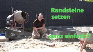 Wie man Randsteine setzt  Kann man das wirklich selber machenDIY im Hausbau [upl. by Remsen223]