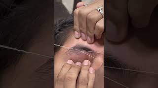 Eyebrow threading eyebrow shape eyebrow threading tutorial [upl. by Heinrich821]