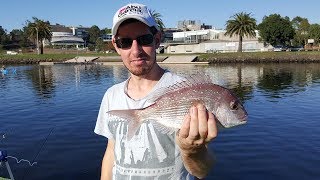 Catching pinkie snapper on the Maribyrnong River [upl. by Schellens]