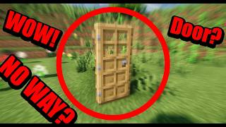 PLACING BROWN DOORS IN MINECRAFT [upl. by Dry]