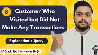 Customer Who Visited but Did Not Make Any Transactions  Leetcode 1581  Crack SQL Interviews [upl. by Dnalyk]