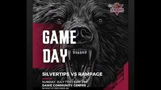 JRB1 Silvertips vs Rampage League game July 7 Dawe center Red Deer [upl. by Redford]