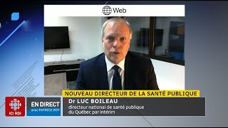 COVID19 au Québec  entrevue avec Luc Boileau [upl. by Atinet]