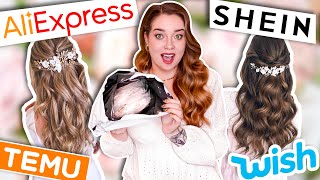 BUDGET TROUW HAAR ACCESSOIRES PROBEREN 💰👰🏻‍♀️ ALIEXPRESS TEMU WISH SHEIN [upl. by Enylrac354]