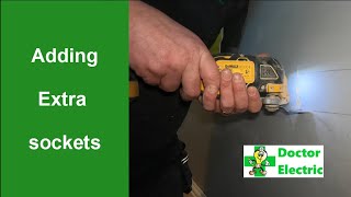 Installing extra bedroom sockets to a ring main UK using a multitool and testing [upl. by Stanhope]