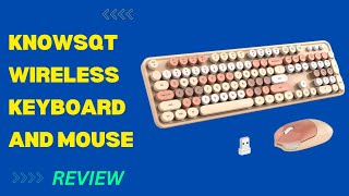 KNOWSQT Wireless Keyboard and Mouse Combo Streamlined Productivity Review [upl. by Introk]